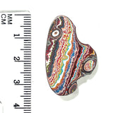 DVH Corvette Fordite Cabochon Recycled Car Paint Cab 34x22x4mm (6052)