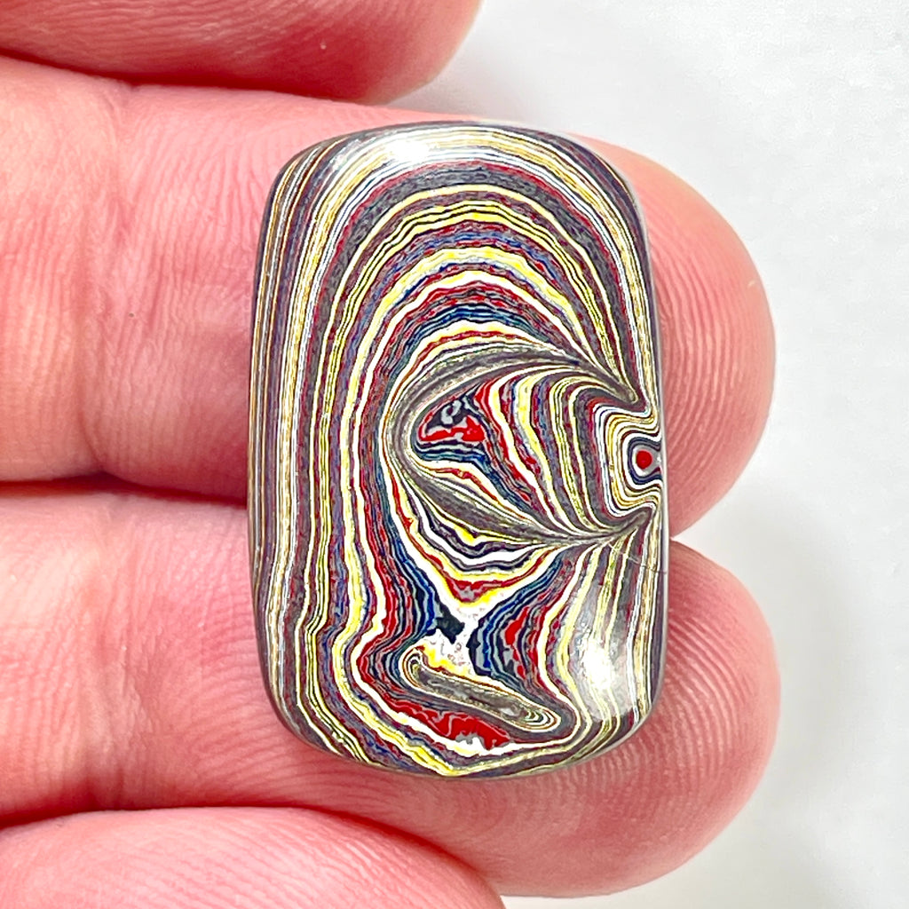 DVH Corvette Fordite Cabochon Recycled Car Paint Cab 26x17x4mm (6053)