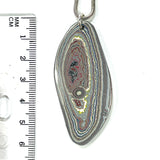 DVH Corvette Fordite Pendant Recycled Car Paint Sterling Bail 57x25x5mm (6061)