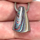DVH Corvette Fordite Bead Pendant Recycled Car Paint 22x15x9mm (6063)