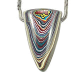DVH Corvette Fordite Bead Pendant Recycled Car Paint 30x18x12mm (6064)