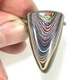 DVH Corvette Fordite Bead Pendant Recycled Car Paint 30x18x12mm (6064)