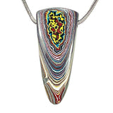 DVH Corvette Fordite Bead Pendant Recycled Car Paint 45x20x7mm (6065)