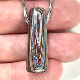DVH Corvette Fordite Bead Pendant Recycled Car Paint 44x11x8mm (6066)