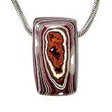 DVH Corvette Fordite Bead Pendant Recycled Car Paint 24x14x11mm (6067)
