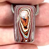 DVH Corvette Fordite Bead Pendant Recycled Car Paint 24x14x11mm (6067)