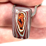 DVH Corvette Fordite Bead Pendant Recycled Car Paint 24x14x11mm (6067)
