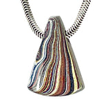 DVH Corvette Fordite Bead Pendant Recycled Car Paint 19x14x7mm (6068)