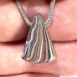 DVH Corvette Fordite Bead Pendant Recycled Car Paint 19x14x7mm (6068)