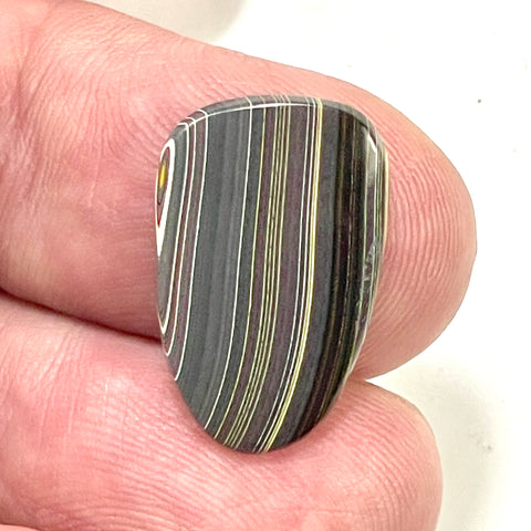 DVH Corvette Fordite Cabochon Bowling Green Ass. Car Paint Cab 21x13x3mm (6359) - DVHdesigns