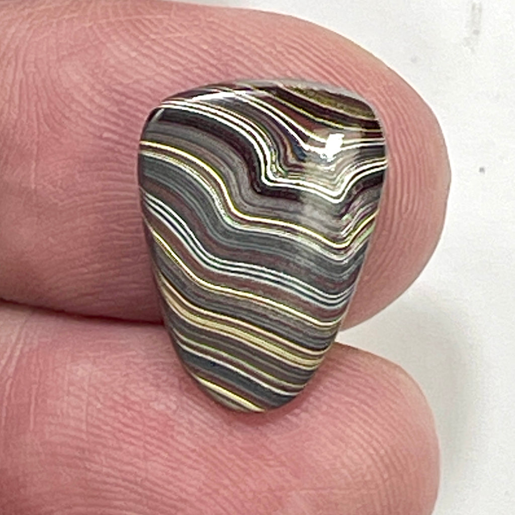 DVH Corvette Fordite Cabochon Bowling Green Ass. Car Paint Cab 18x13x3mm (6360) - DVHdesigns