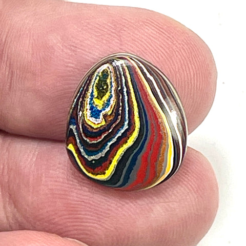 DVH Corvette Fordite Cabochon Bowling Green Ass. Car Paint Cab 17x15x4mm (6362) - DVHdesigns