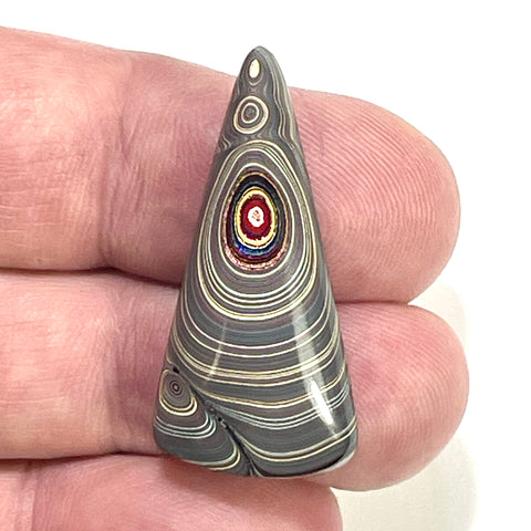DVH Corvette Fordite Cabochon Bowling Green Ass. Car Paint Cab 34x16x4mm (6363) - DVHdesigns