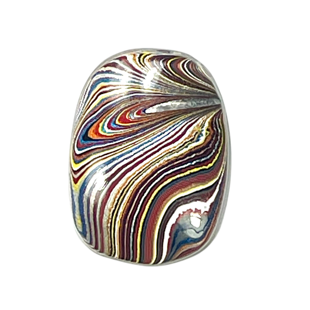 DVH Corvette Fordite Cabochon Bowling Green Ass. Car Paint Cab 24x18x6mm (6364) - DVHdesigns