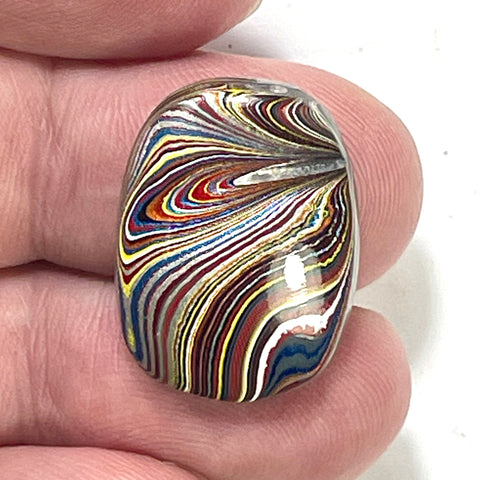 DVH Corvette Fordite Cabochon Bowling Green Ass. Car Paint Cab 24x18x6mm (6364) - DVHdesigns