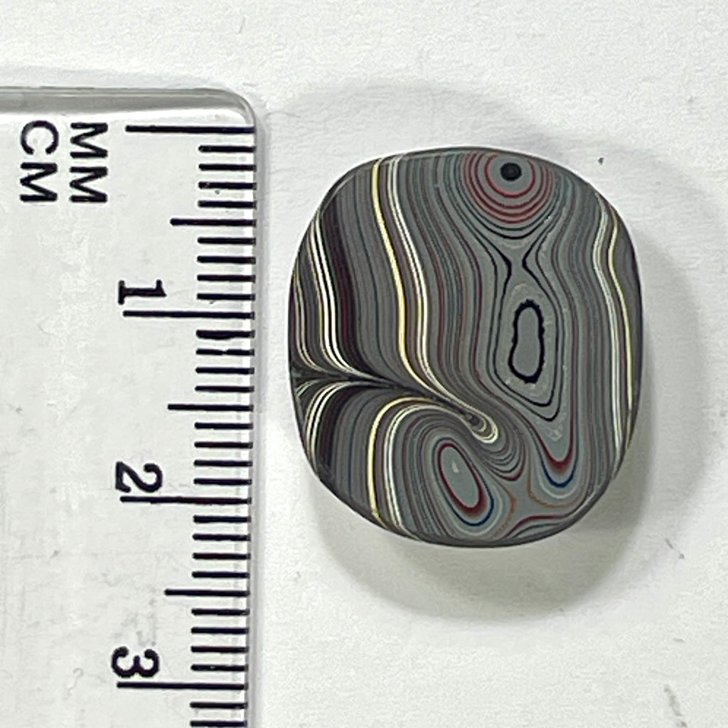 DVH Corvette Fordite Cabochon Bowling Green Ass. Car Paint Cab 21x18x6mm (6365) - DVHdesigns