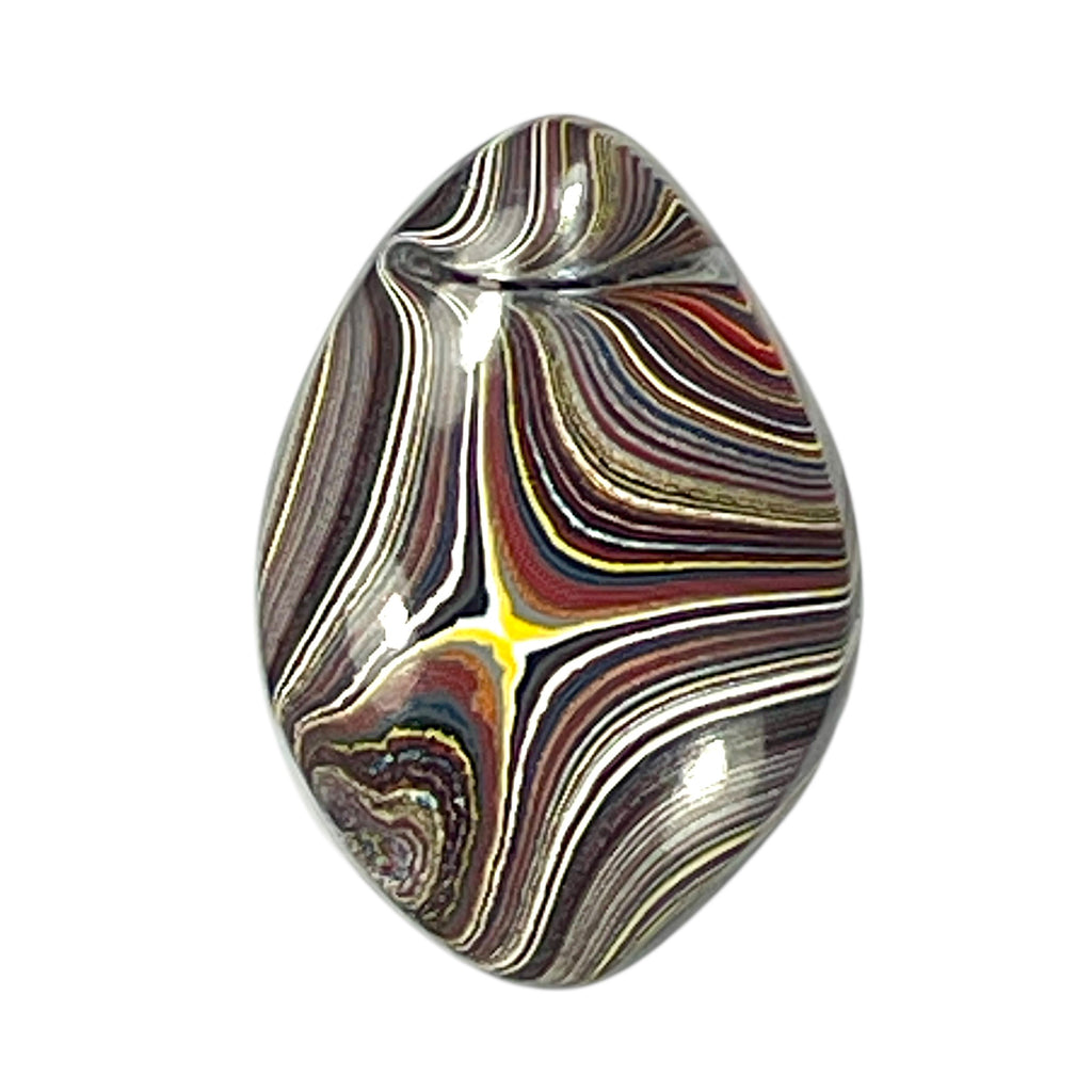 DVH Corvette Fordite Cabochon Bowling Green Ass. Car Paint Cab 28x20x6mm (6366) - DVHdesigns