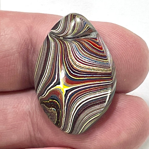 DVH Corvette Fordite Cabochon Bowling Green Ass. Car Paint Cab 28x20x6mm (6366) - DVHdesigns