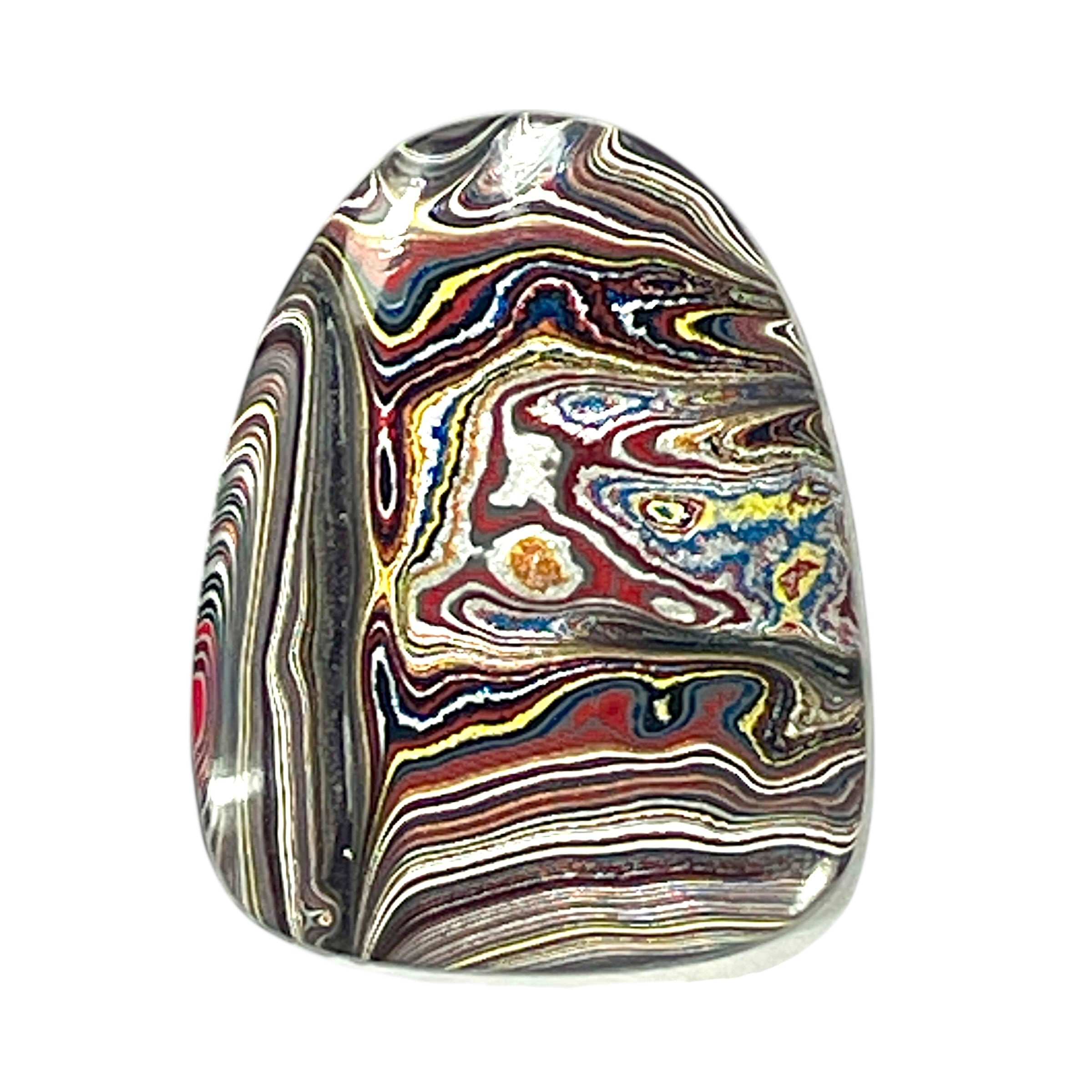 DVH Chatoyant Corvette Fordite Cabochon Bowling Green Ass. 33x26x6mm (6370) - DVHdesigns