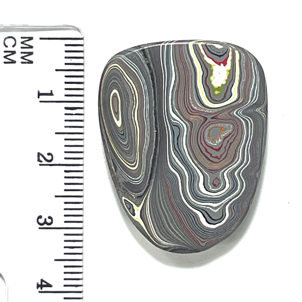 DVH Chatoyant Corvette Fordite Cabochon Bowling Green Ass. 33x26x6mm (6370) - DVHdesigns