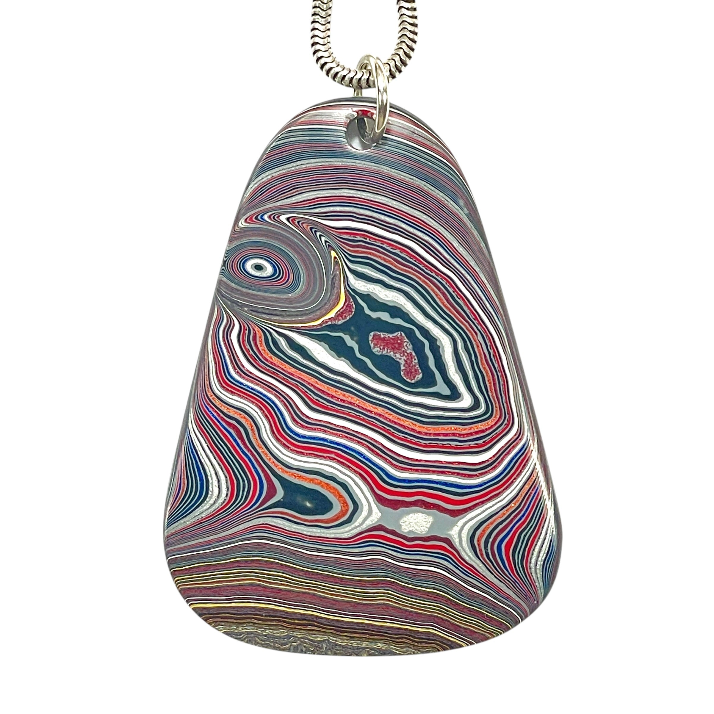 DVH Chatoyant Corvette Fordite Pendant Bowling Green Ass. 46x33x4mm (6375) - DVHdesigns