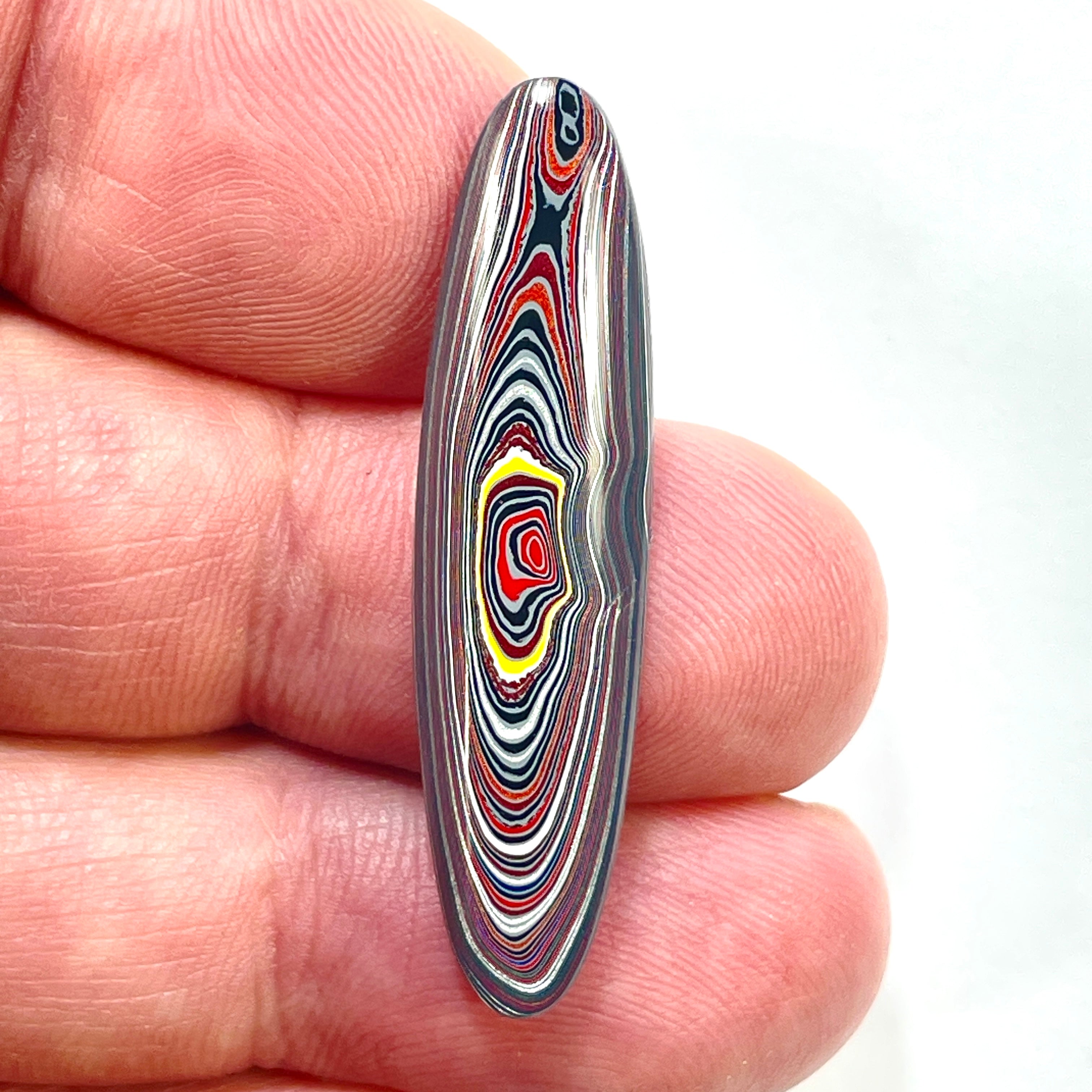 DVH Corvette Fordite Freeform Cabochon Bowling Green Ass. 40x10x3.5mm (6600) - DVHdesigns