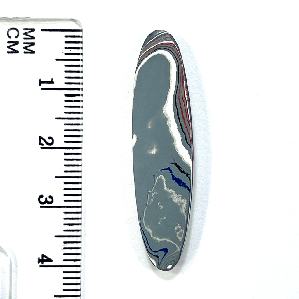 DVH Corvette Fordite Freeform Cabochon Bowling Green Ass. 40x10x3.5mm (6600) - DVHdesigns