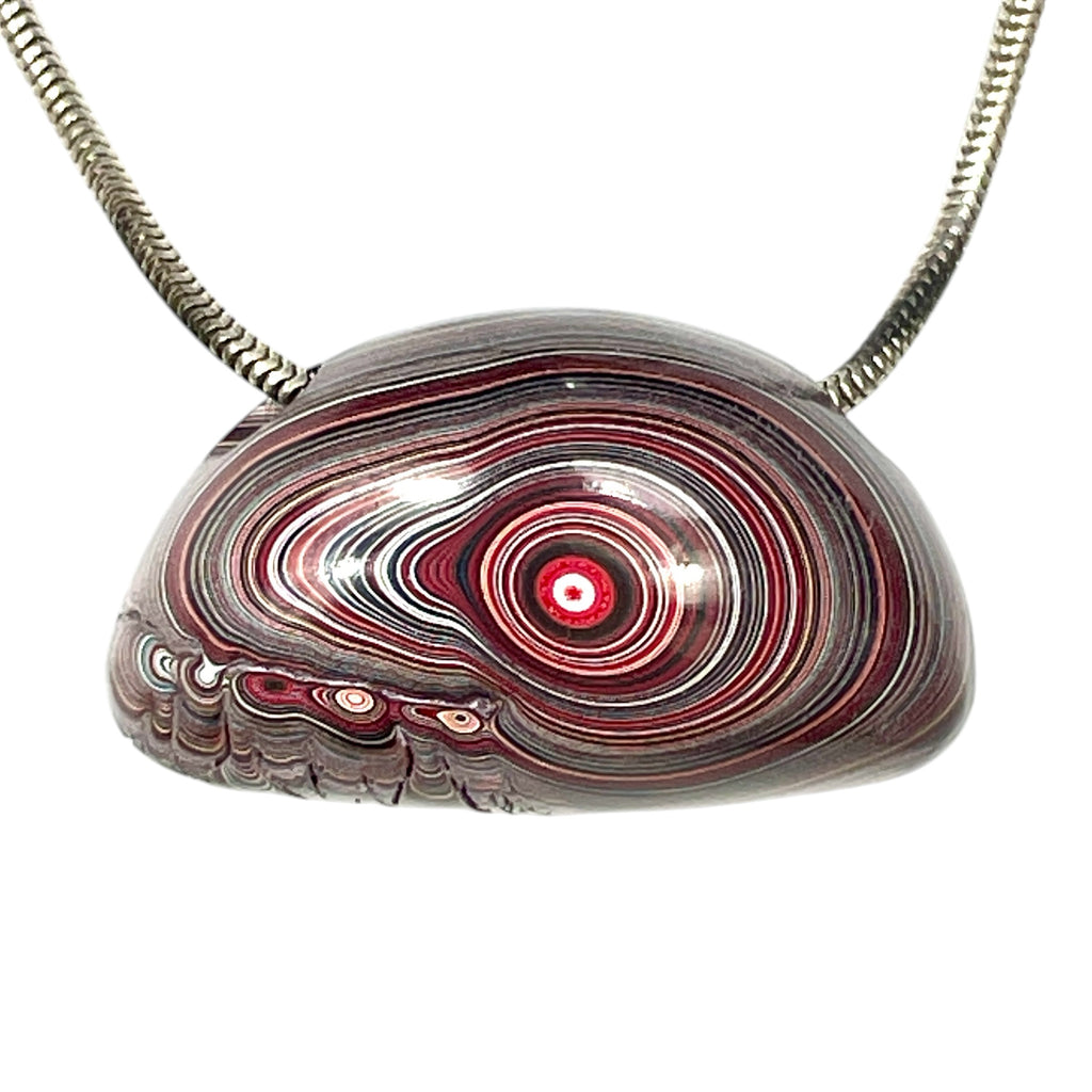 DVH Corvette Fordite Bead Pendant 33x19x16mm Bowling Green KY Ass. (7007)