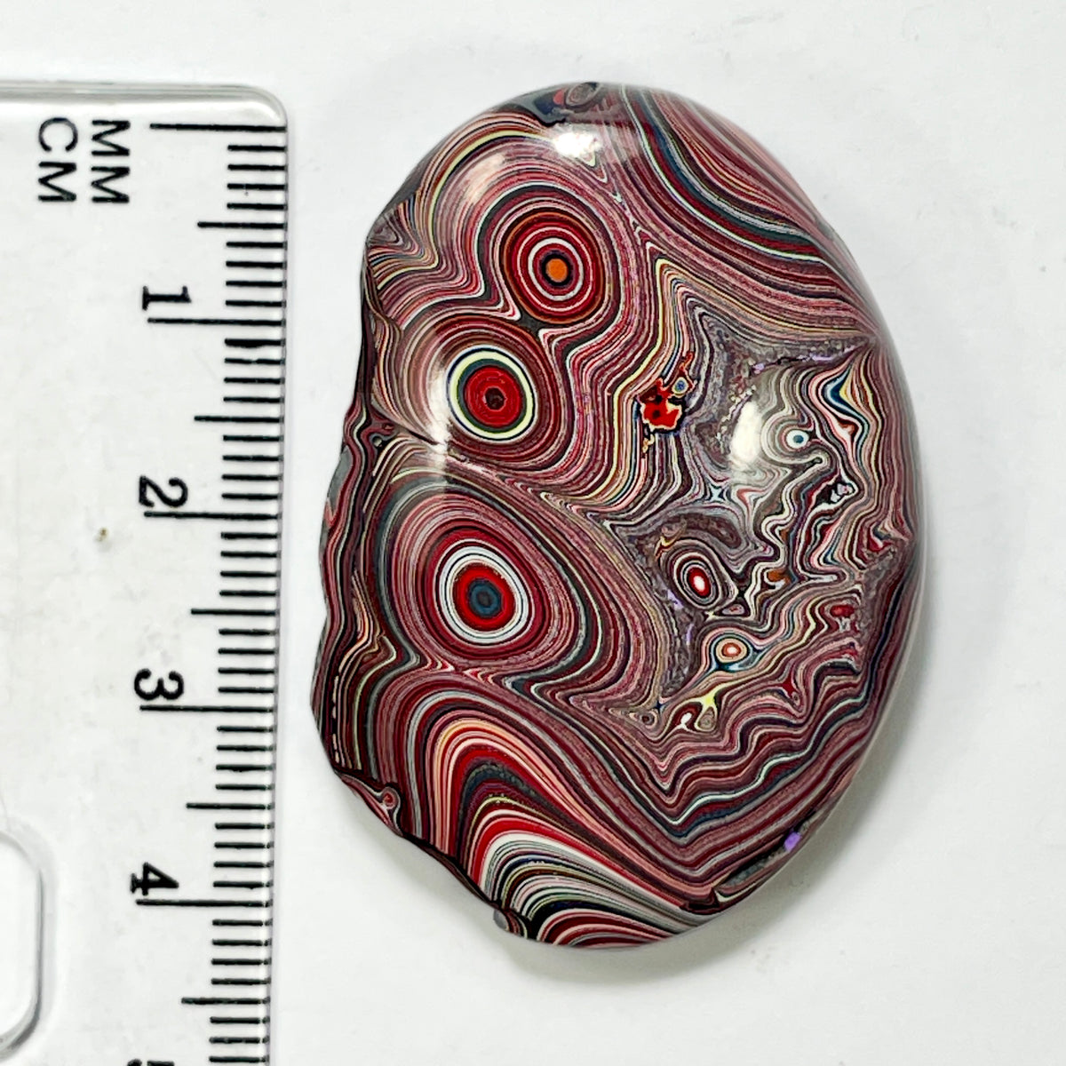 DVH Corvette Fordite Bead Pendant 44x30x13mm Bowling Green KY Ass. (7009)