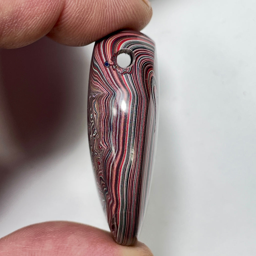 DVH Corvette Fordite Bead Pendant 44x30x13mm Bowling Green KY Ass. (7009)