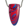 DVH JpGldtr Fordite Shield Bead Pendant Toledo Assembly 36x18x12mm (6589) - DVHdesigns