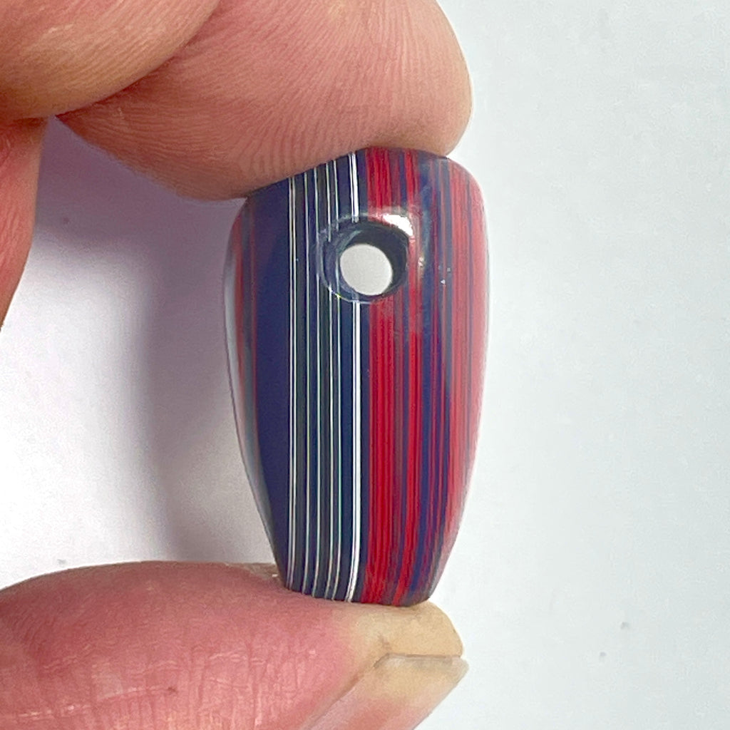 DVH JpGldtr Fordite Heart Bead Pendant Toledo Assembly 24x20x14mm (6590) - DVHdesigns