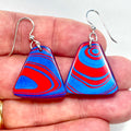 DVH JpGldtr Fordite Earrings Sterling Silver French Wires Toledo Assembly 26x26x4mm (6591) - DVHdesigns