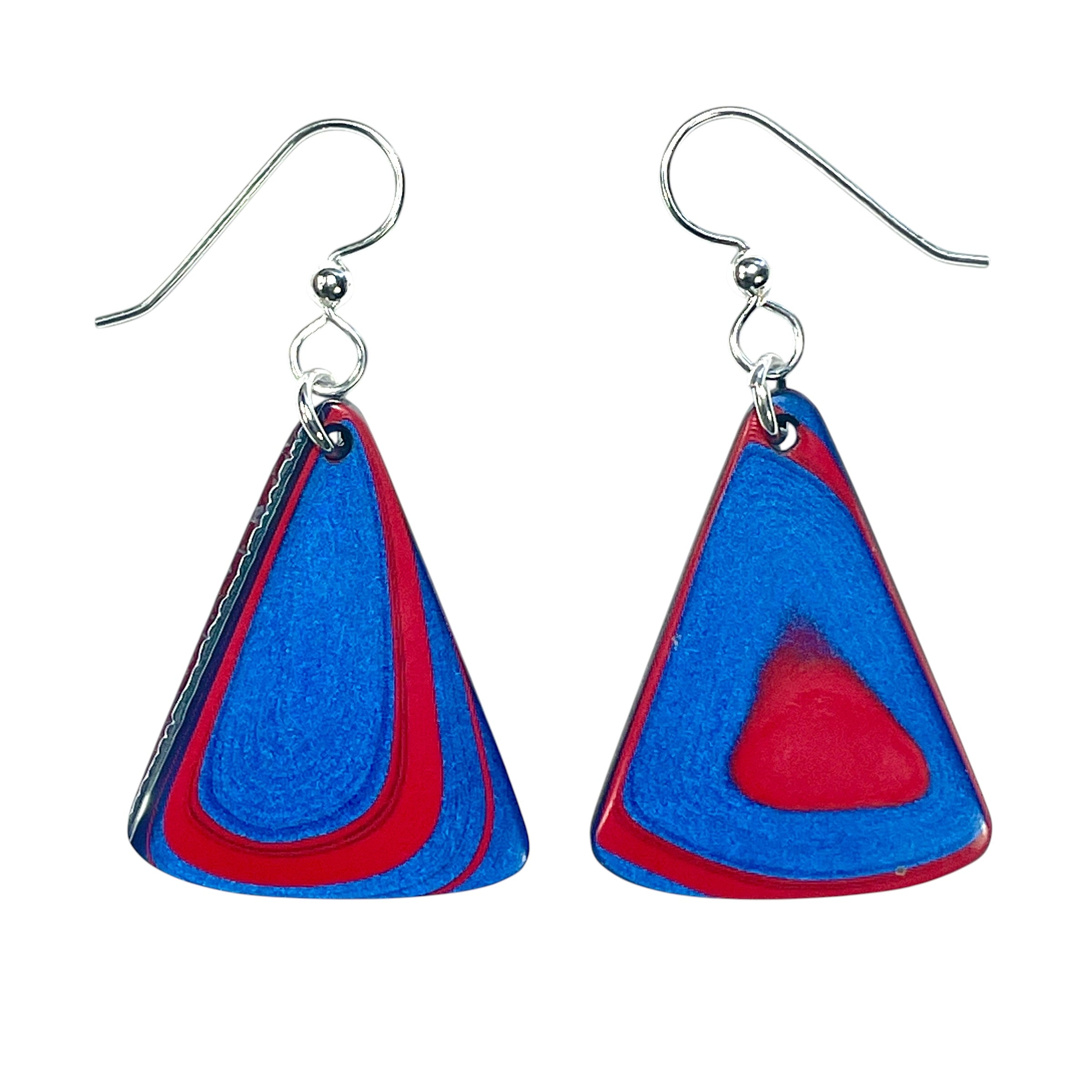 DVH JpGldtr Fordite Earrings Sterling Silver French Wires Toledo Assembly 33x25x5mm (6592) - DVHdesigns