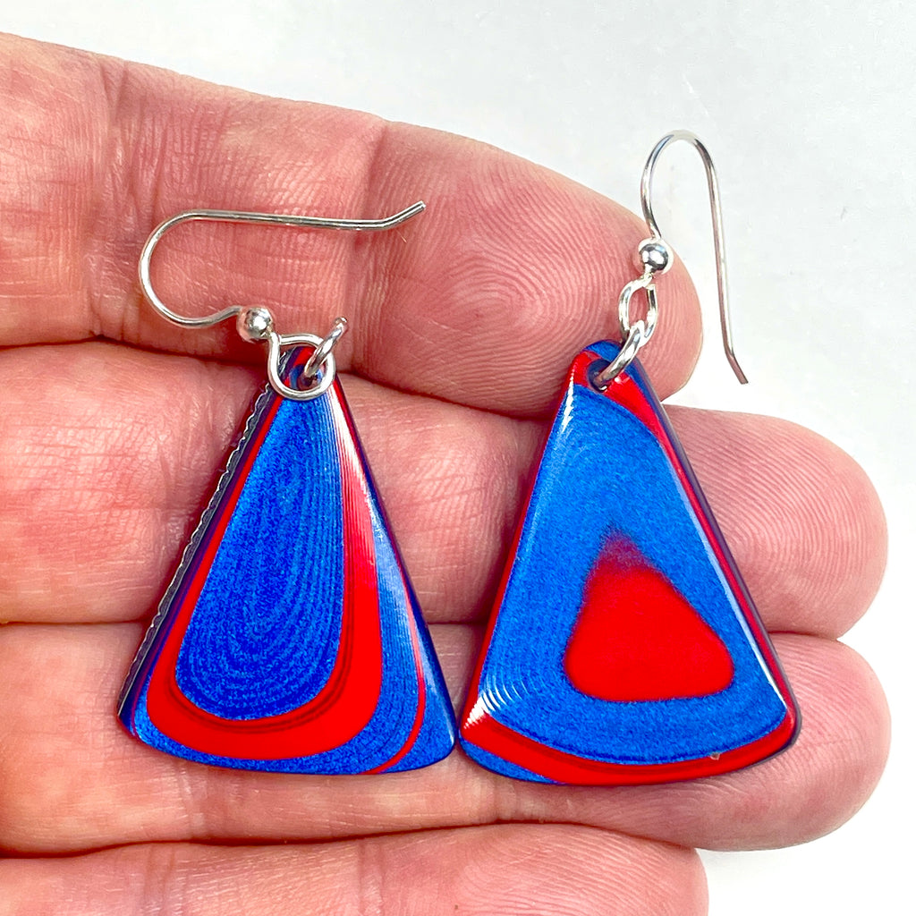 DVH JpGldtr Fordite Earrings Sterling Silver French Wires Toledo Assembly 33x25x5mm (6592) - DVHdesigns