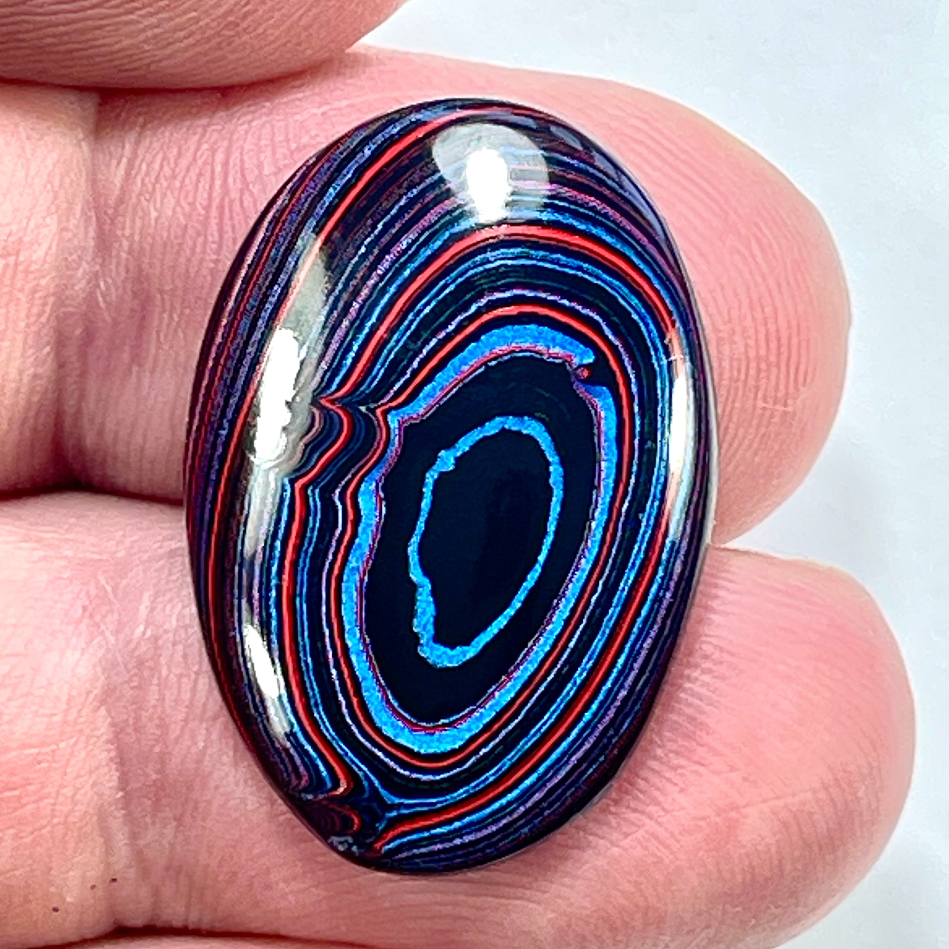 DVH JpGldtr Fordite Freeform Cabochon Toledo Assembly 27x19x4mm (6595) - DVHdesigns