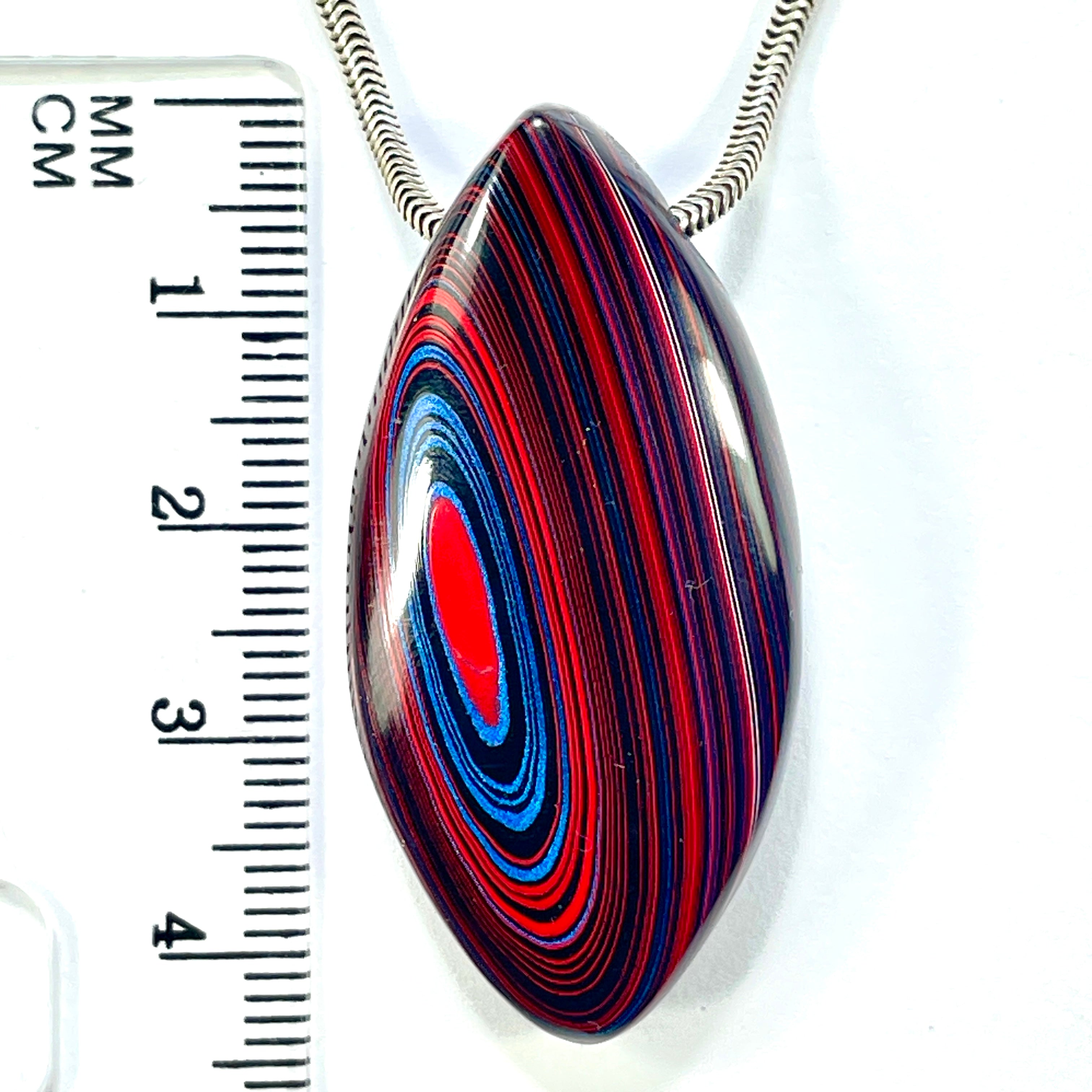 DVH JpGldtr Fordite Bead Pendant Toledo Assembly 43x21x11mm (6598) - DVHdesigns