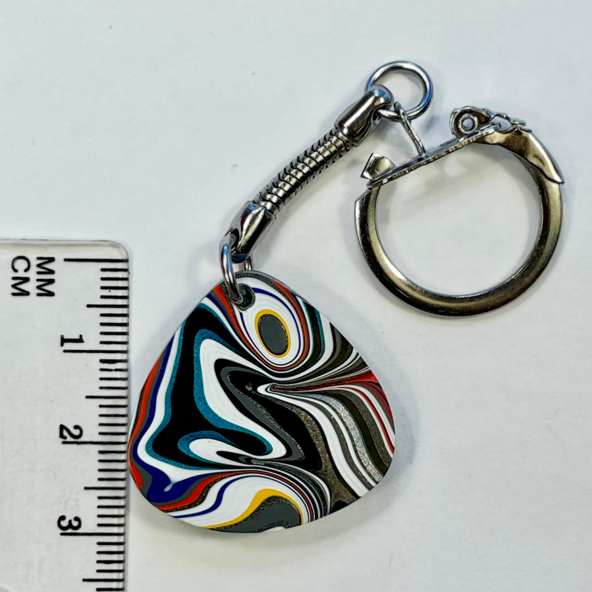 DVH Genuine Jeep Fordite Keychain Toledo Assembly 28x29x6mm (6946)