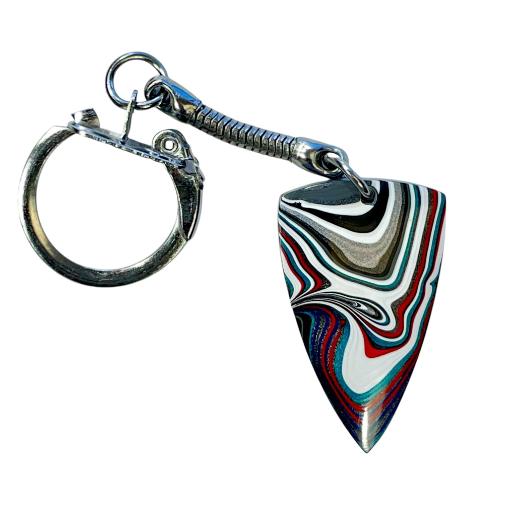 DVH Genuine Jeep Fordite Keychain Toledo Assembly 31x25x5mm (6947)
