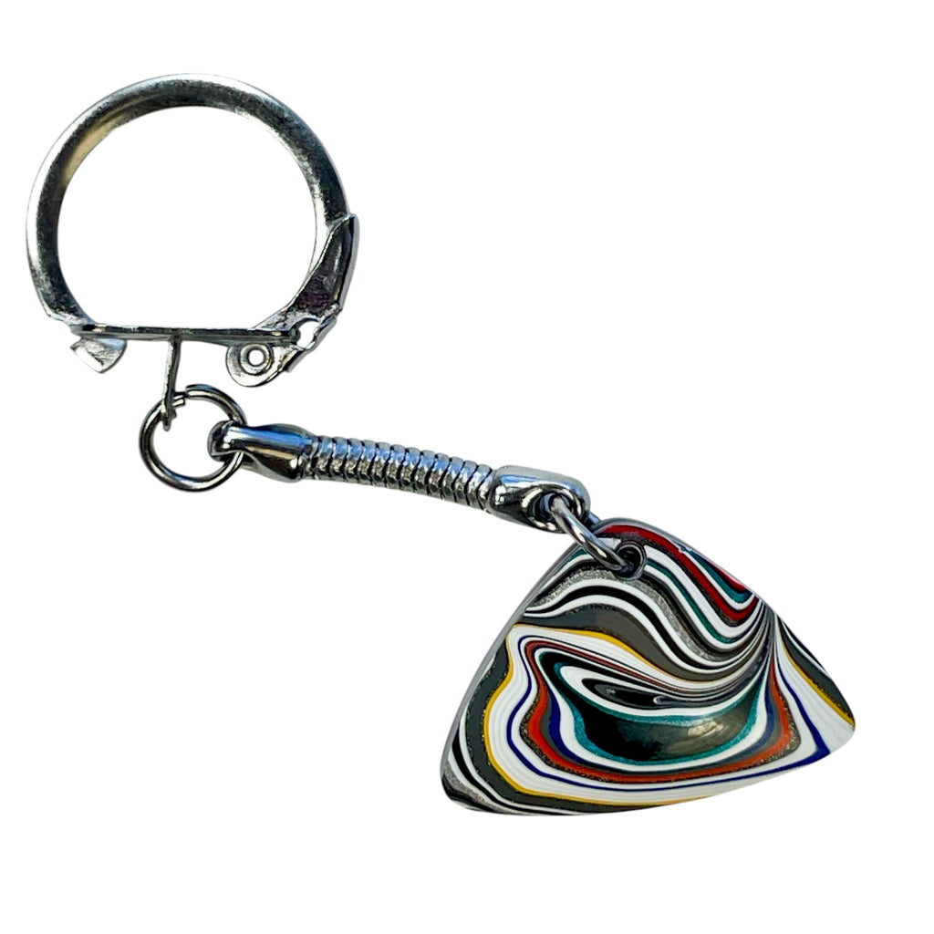 DVH Genuine Jeep Fordite Keychain Toledo Assembly 29x20x6mm (6948)