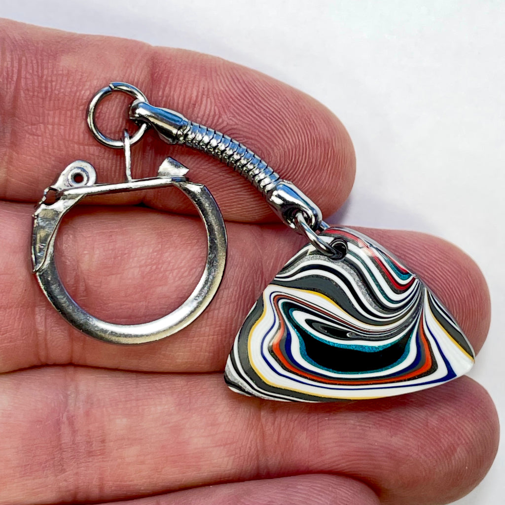 DVH Genuine Jeep Fordite Keychain Toledo Assembly 29x20x6mm (6948)