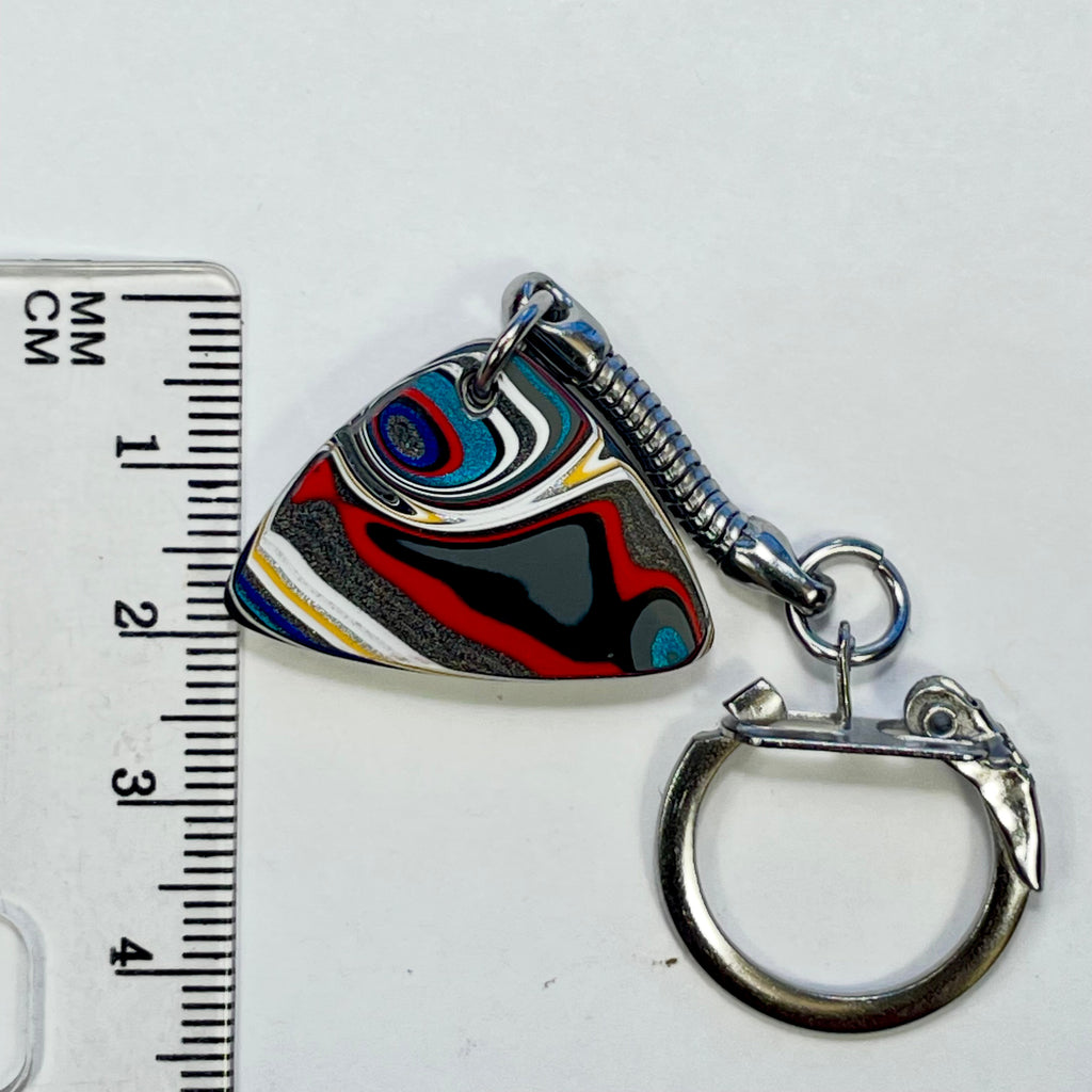 DVH Genuine Jeep Fordite Keychain Toledo Assembly 29x20x6mm (6948)