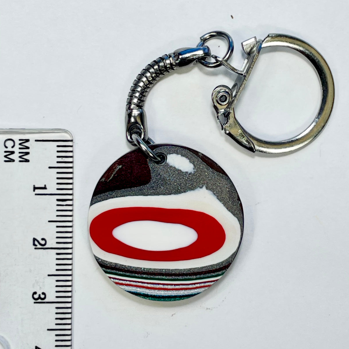DVH Genuine Jeep Fordite Keychain Toledo Assembly 29x29x5mm (6950)