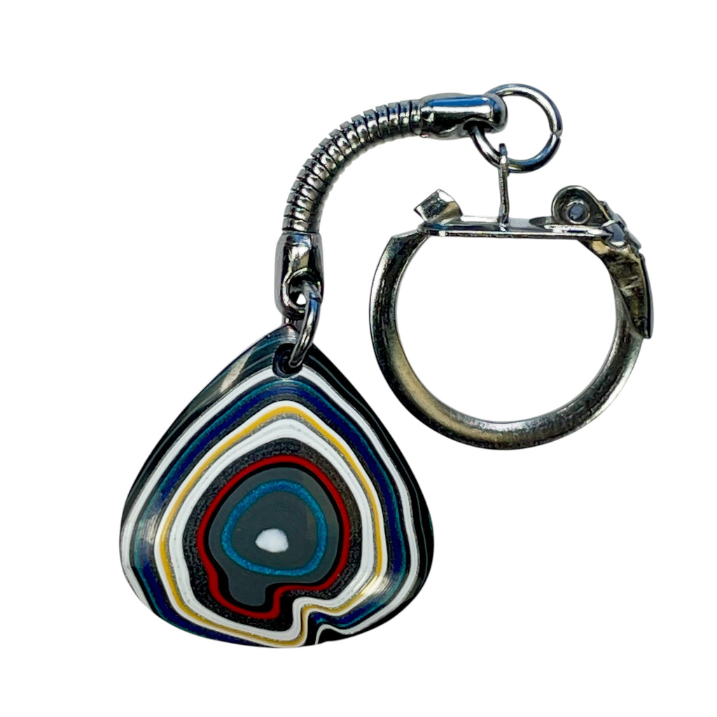 DVH Genuine Jeep Fordite Keychain Toledo Assembly 27x25x6mm (6952)