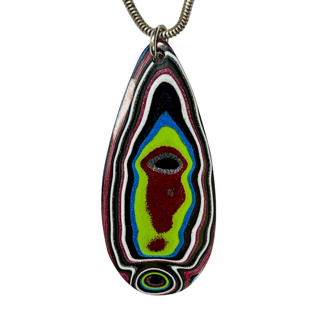 DVH Genuine Jeep Fordite Pendant Toledo Assembly 43x20x3mm (6992)
