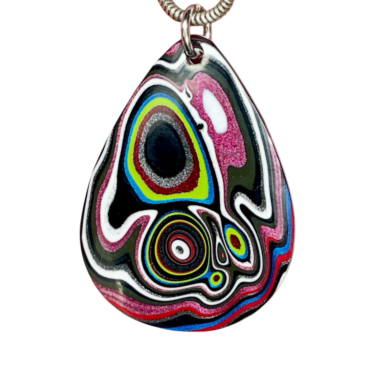 DVH Genuine Jeep Fordite Pendant Toledo Assembly 34x25x3mm (6994)