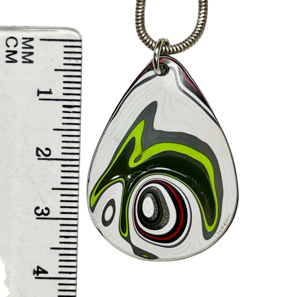 DVH Genuine Jeep Fordite Pendant Toledo Assembly 34x25x3mm (6994)