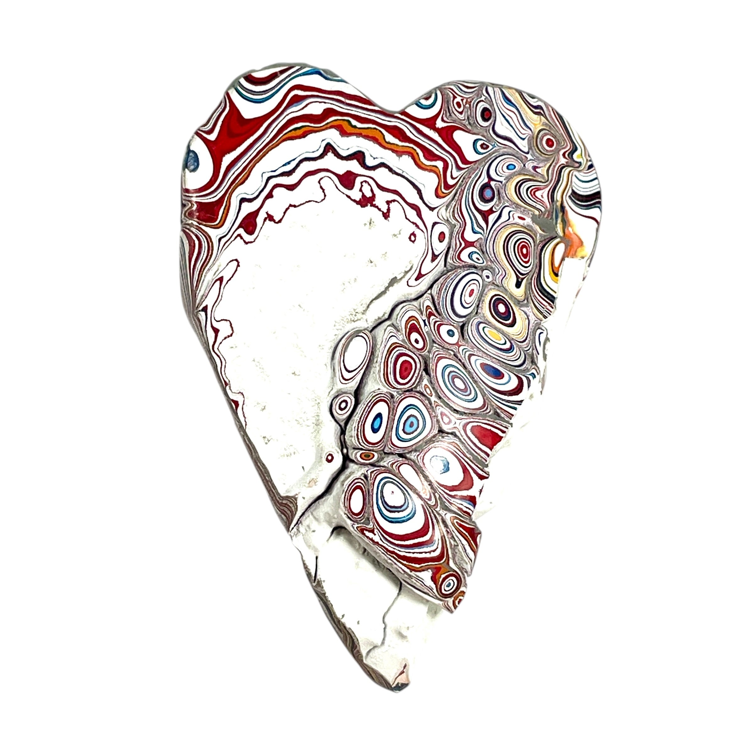 DVH Kenworth Truck Fordite Heart Polished Face Specimen Chillicothe Ohio Ass. (6558) - DVHdesigns