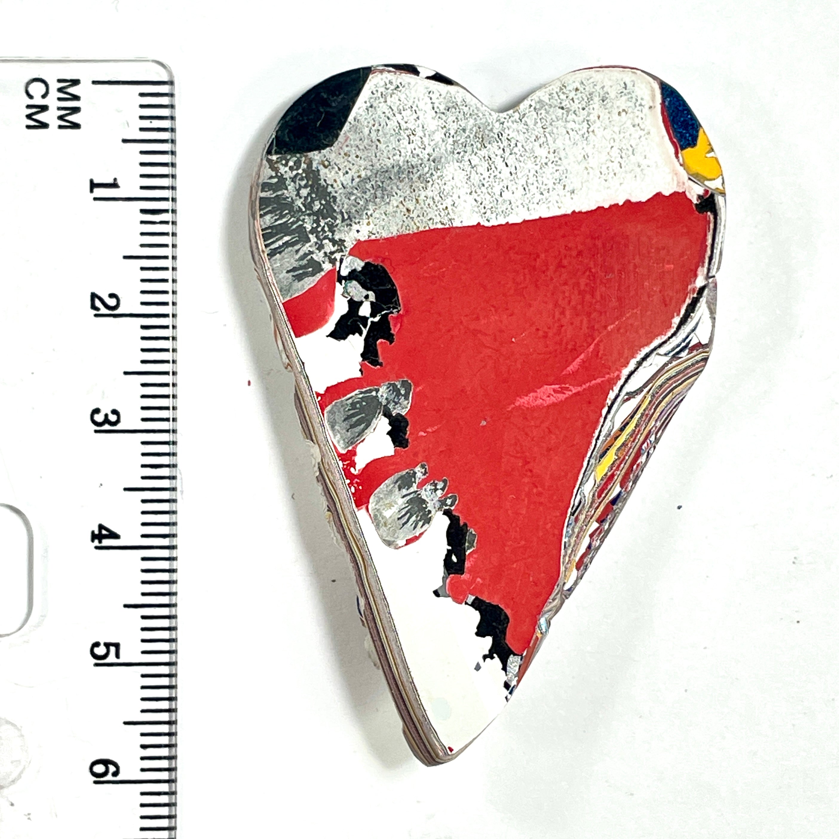 DVH Kenworth Truck Fordite Heart Polished Face Specimen Chillicothe Ohio Ass. (6558) - DVHdesigns