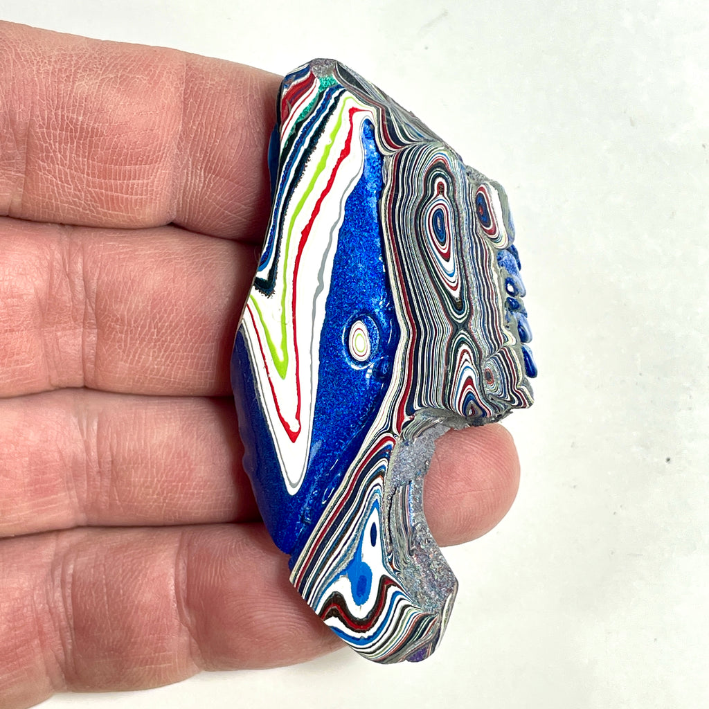 DVH Kenworth Truck Fordite Polished Face Specimen Chillicothe Ohio Ass. (6559) - DVHdesigns